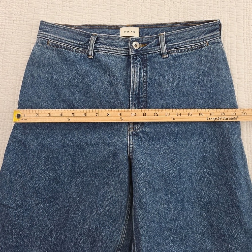 Everlane The Mariner Jean Med Blue Wash Denim Jeans Size 31R Cropped High Rise - Picture 11 of 16